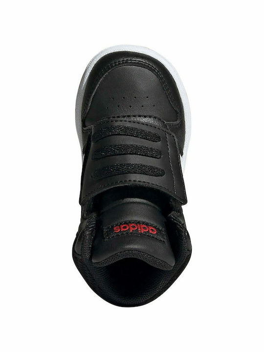 Hoops Hoops 2 Kids Sports Shoes Basketball with Hoop & Loop Closure Core Black / Cloud White / Vivid Red