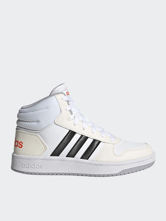 Hoops Hoops 2 Kids Sports Shoes Basketball with Laces Cloud White / Core Black / Semi Solar Red