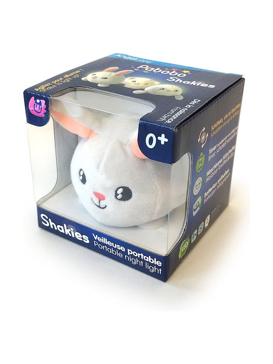 Pabobo Kinder Dekorative Lampe Häschen Rosa 11x8x12εκ.