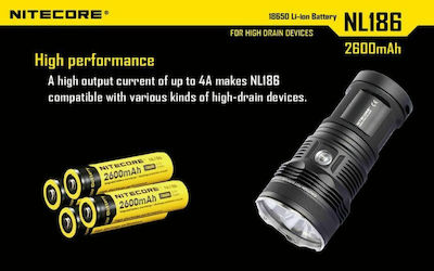 NiteCore 9060110552 Επαναφορτιζόμενη Μπαταρία 18650 Li-ion 2600mAh 3.7V 1τμχ