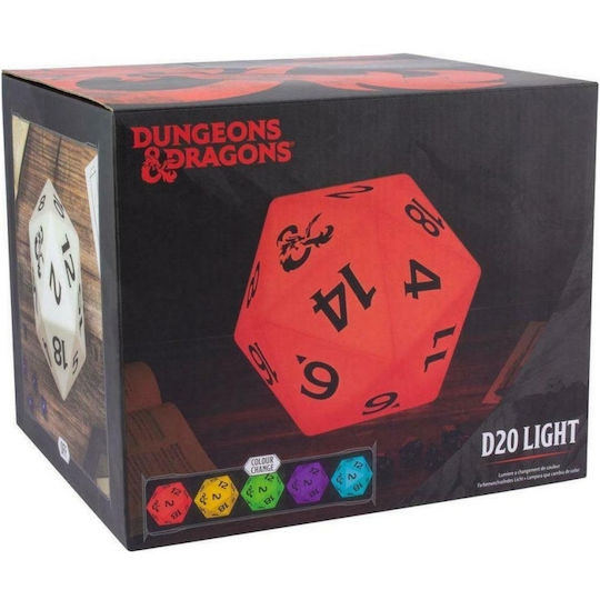Paladone Детско Декоративно Осветление Dungeons & Dragons с Промяна на Цветовете Бял 12x12см