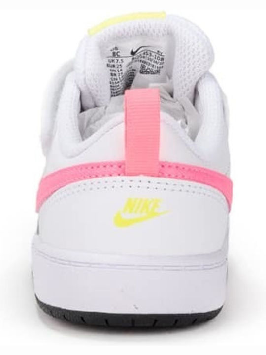 Borough Low 2 Kids Sports Shoes with Hoop & Loop Closure White