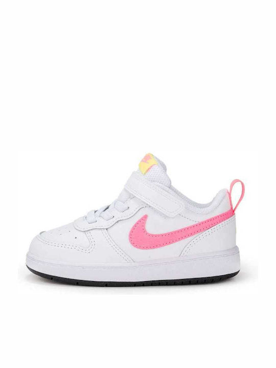Borough Low 2 Kids Sports Shoes with Hoop & Loop Closure White