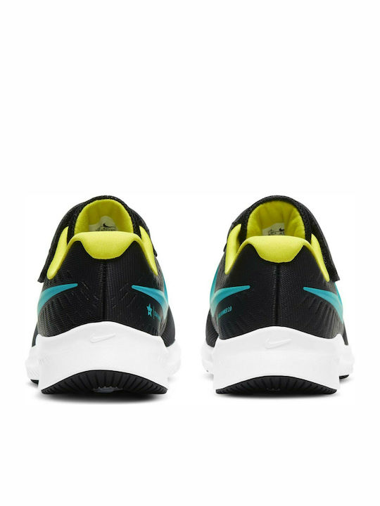 Αthletische Kinderschuhe Laufen Star Runner 2 Black / Chlorine Blue / High Voltage / White