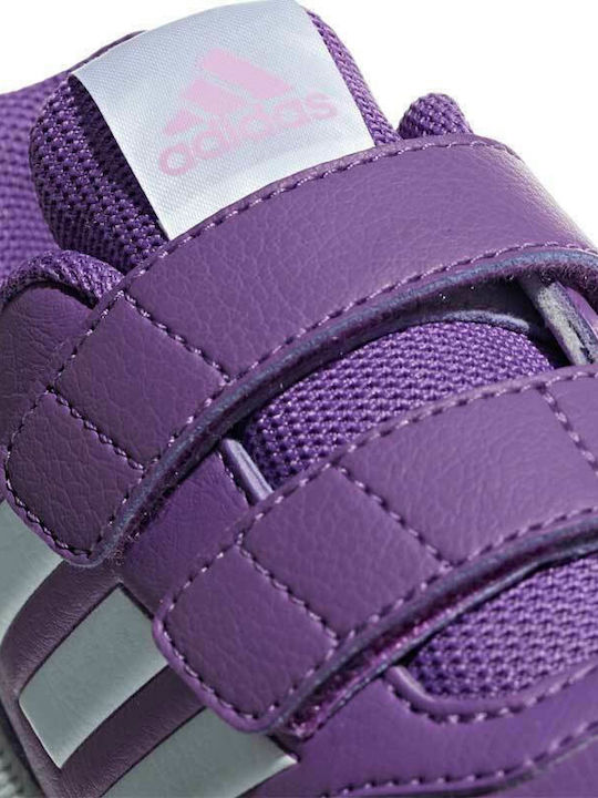 Altarun Kids Sports Shoes Running with Hoop & Loop Closure Ray Purple Cloud White Clear Lilac