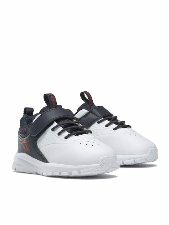 Rush Runner Rush Runner 4 Kids Sports Shoes Basketball with Hoop & Loop Closure Cloud White / Vector Navy / Vector Red