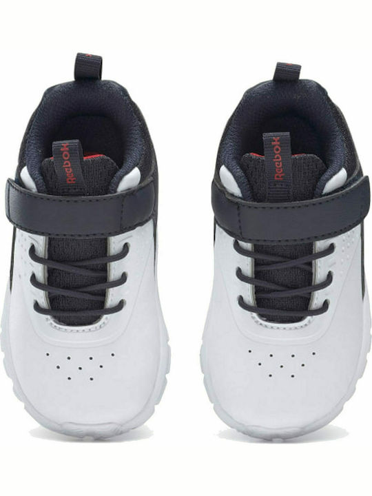 Rush Runner Rush Runner 4 Kids Sports Shoes Basketball with Hoop & Loop Closure Cloud White / Vector Navy / Vector Red
