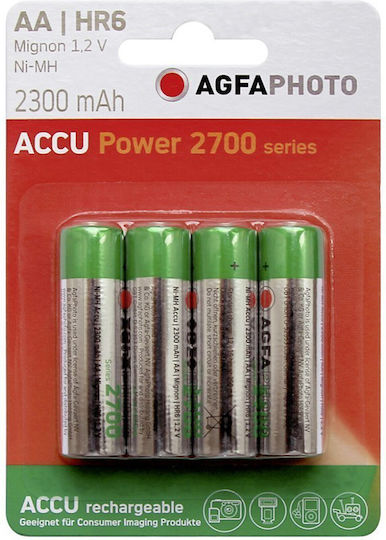 AgfaPhoto Επαναφορτιζόμενες Μπαταρίες AA Ni-MH 2300mAh 1.2V 4τμχ