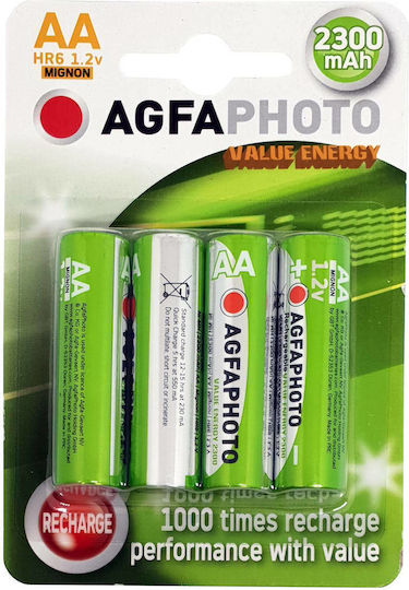 AgfaPhoto Επαναφορτιζόμενες Μπαταρίες AA Ni-MH 2300mAh 1.2V 4τμχ