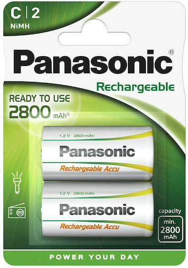 Panasonic Ready to Use Baterii Reîncărcabile C Ni-MH 2800mAh 1.2V 2buc