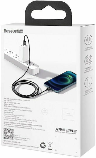 Baseus Superior Series USB-A to Lightning Cable Black 1m (CALYS-A01)