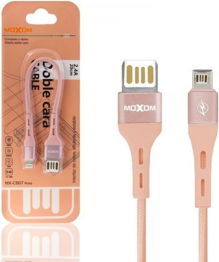 Moxom MX-CB07 Geflochten USB-A zu Lightning Kabel Schwarz 0.2m