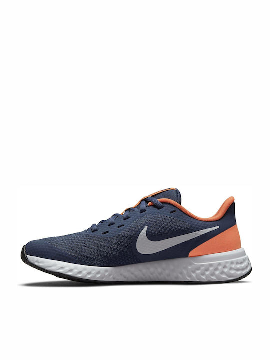 Revolution Revolution 5 Kids Sports Shoes Running with Laces Midnight Navy / White / Orange