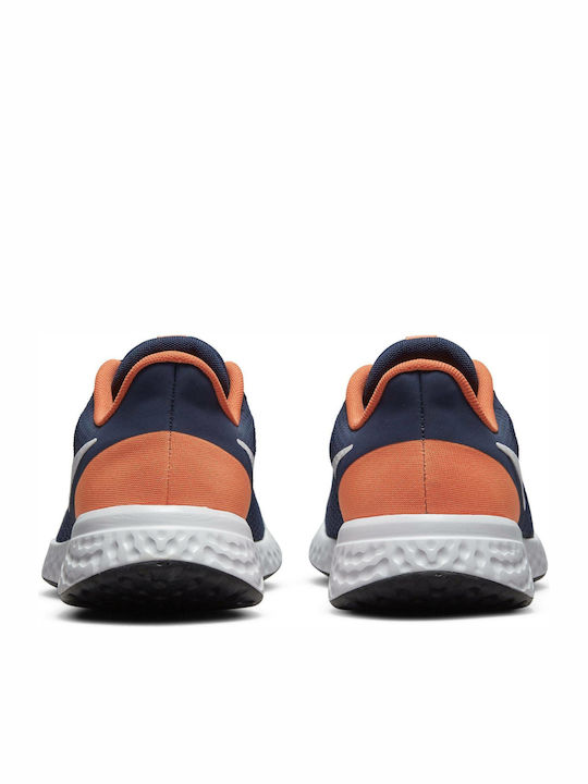 Revolution Revolution 5 Kids Sports Shoes Running with Laces Midnight Navy / White / Orange