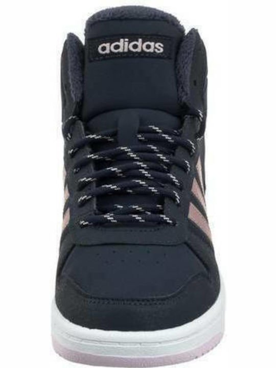 Hoops Hoops Mid 2.0 K Kids Sports Shoes Basketball with Laces Navy Blue