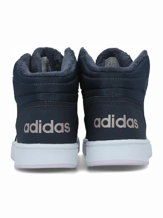 Hoops Hoops Mid 2.0 K Kids Sports Shoes Basketball with Laces Navy Blue