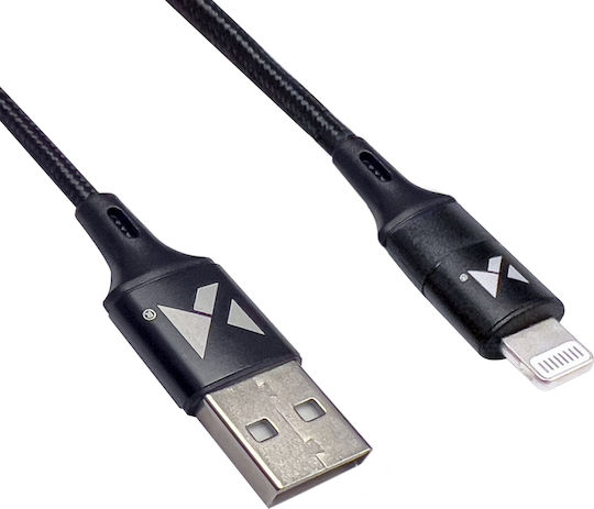 Wozinsky Braided USB-A to Lightning Cable Black 1m (WUC-L1B)