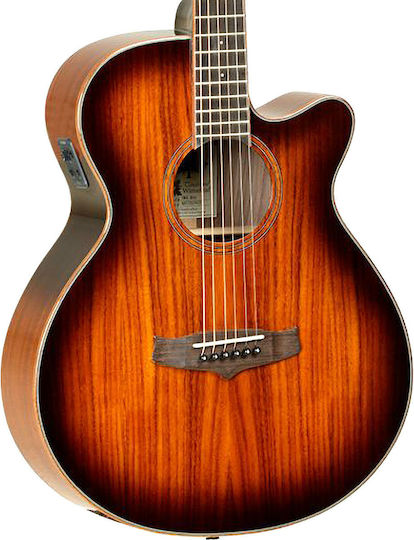 Tanglewood Semi-Akustik Gitarre TW4 E KOA Ausschnitt Bersten
