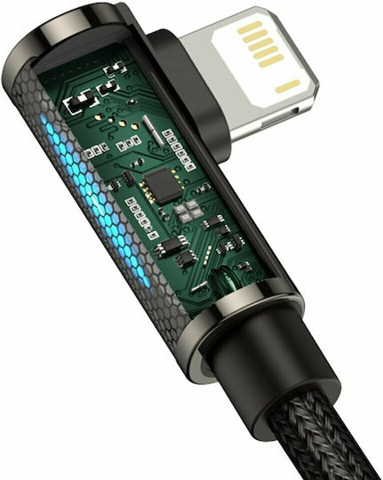 Baseus Legend Braided USB-A la Cablu Lightning Negru 1m (CALCS-01)