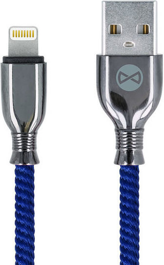 Forever Braided USB to Lightning Cable Μπλε 1m (GSM097155)