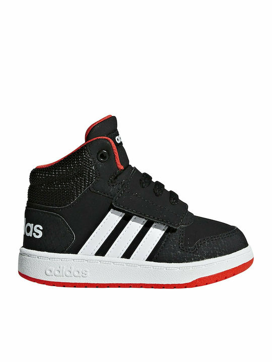Hoops MID 2.0 I Αθλητικά Παιδικά Παπούτσια Μπάσκετ με Κορδόνια Core Black / Cloud White / Hi-res Red