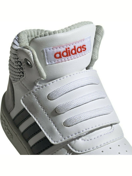 Hoops Mid 2.0 I Αθλητικά Παιδικά Παπούτσια Μπάσκετ με Σκρατς Λευκά