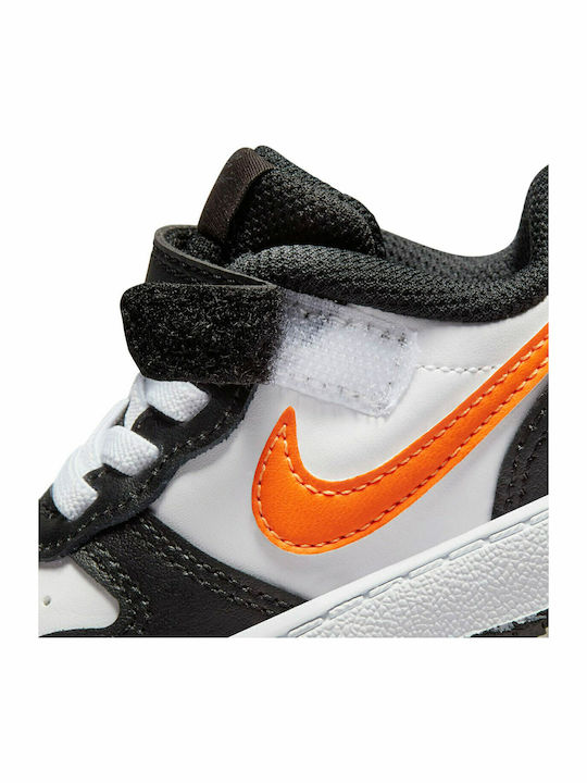 Court Borough Kids Sneakers with Hoop & Loop Closure White