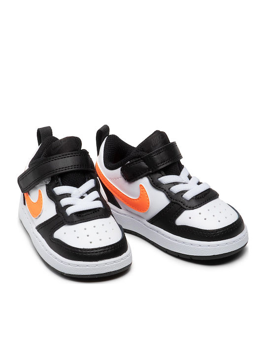 Court Borough Kids Sneakers with Hoop & Loop Closure White