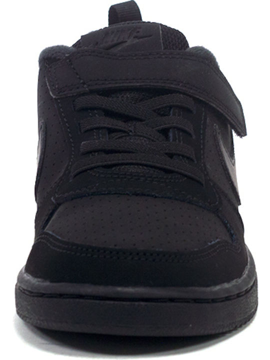 Court Court Borough PSV Kids Sports Shoes Basketball with Hoop & Loop Closure Black
