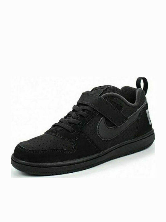 Court Court Borough PSV Kids Sports Shoes Basketball with Hoop & Loop Closure Black