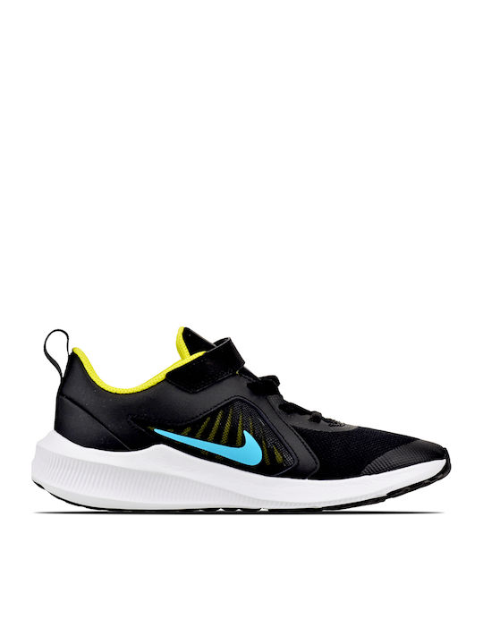 Downshifter Downshifter 10 Kids Sports Shoes Running with Hoop & Loop Closure Black / Chlorine Blue