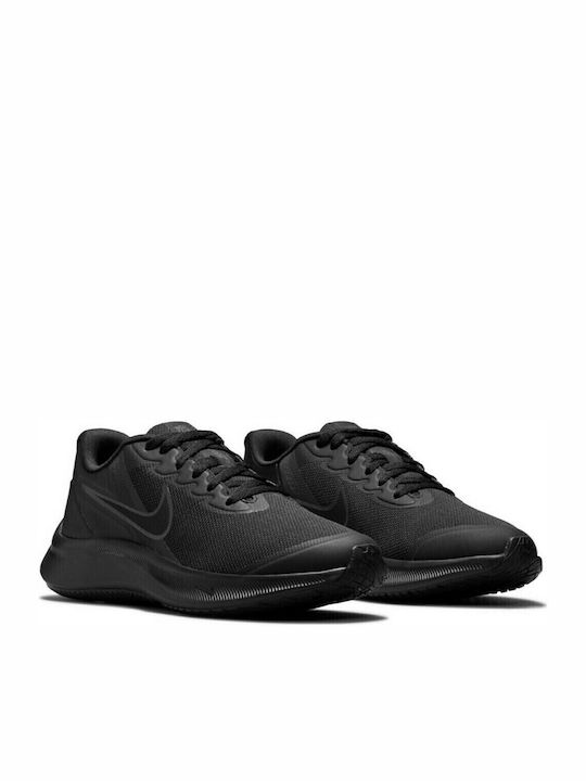 Star Runner Star Runner 3 Kids Sports Shoes Running with Laces Dark Smoke Grey / Black