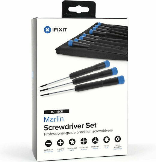 iFixit Marlin Screwdriver Set Werkzeugsatz für Mobiltelefon-Reparaturwerkzeuge 15Stück EU145462-1