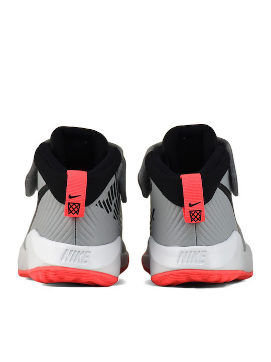 Hustle Team Hustle D 9 PS Kids Sports Shoes Basketball with Hoop & Loop Closure Gray