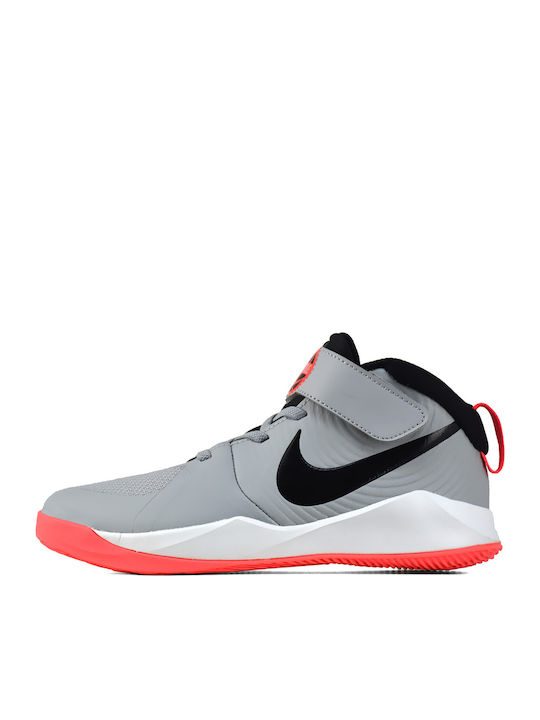 Hustle Team Hustle D 9 PS Kids Sports Shoes Basketball with Hoop & Loop Closure Gray