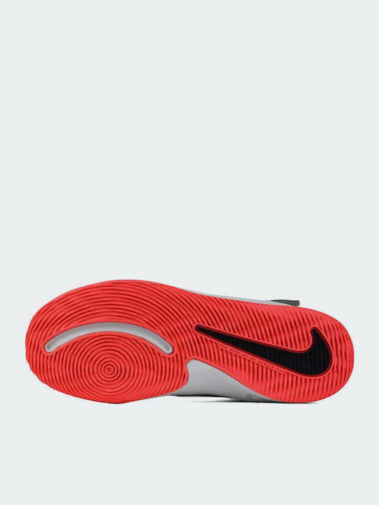 Hustle Team Hustle D 9 PS Kids Sports Shoes Basketball with Hoop & Loop Closure Gray