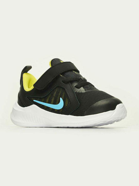 Downshifter Downshifter 10 Kids Sports Shoes Running with Hoop & Loop Closure Black / Chlorine Blue / High Voltage