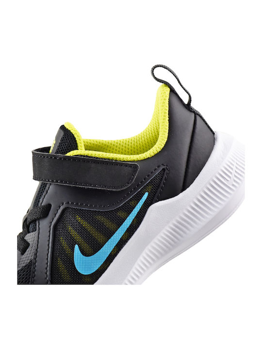 Downshifter Downshifter 10 Kids Sports Shoes Running with Hoop & Loop Closure Black / Chlorine Blue / High Voltage