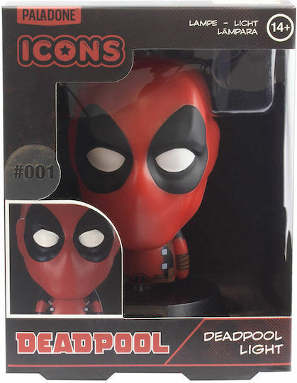 Paladone Παιδικό Διακοσμητικό Φωτιστικό Deadpool Κόκκινο
