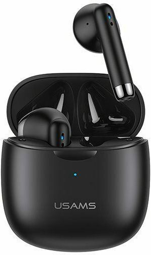 Usams IA04 Ohrstöpsel Bluetooth-Freisprecheinrichtung Kopfhörer mit Ladeetui Schwarz