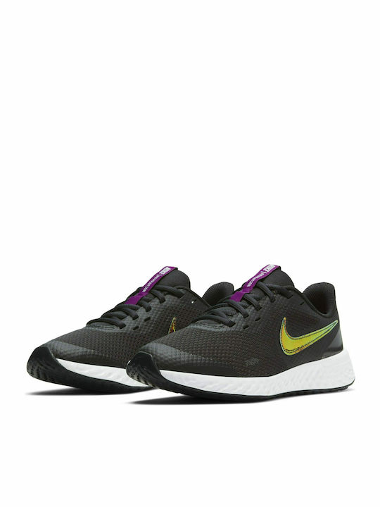 Revolution 5 Power Αθλητικά Παιδικά Παπούτσια Running με Κορδόνια Off Noir / Multi Color / Red Plum / White