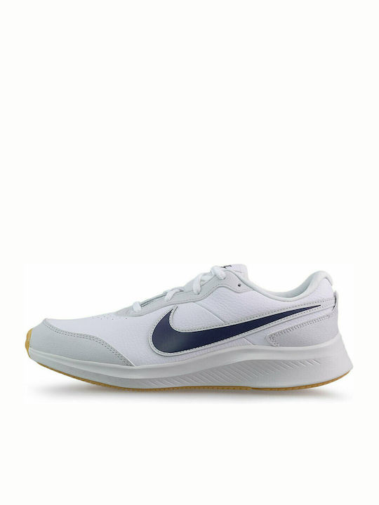 Varsity Leather GS Kids Sports Shoes Running with Laces White