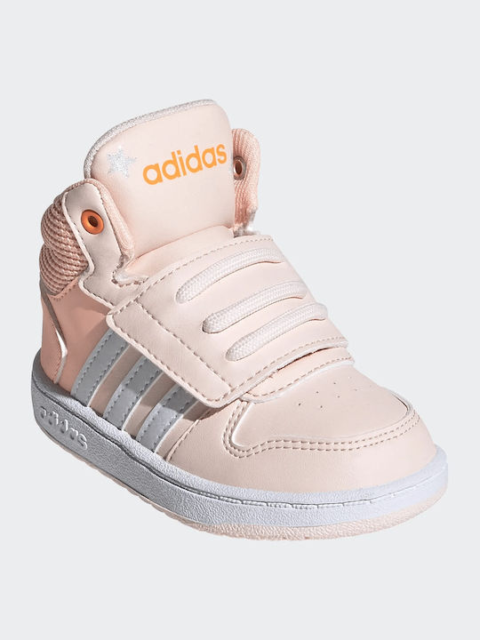 Hoops Mid 2.0 I Αθλητικά Παιδικά Παπούτσια Μπάσκετ με Σκρατς Pink Tint / Cloud White / Light Flash Orange