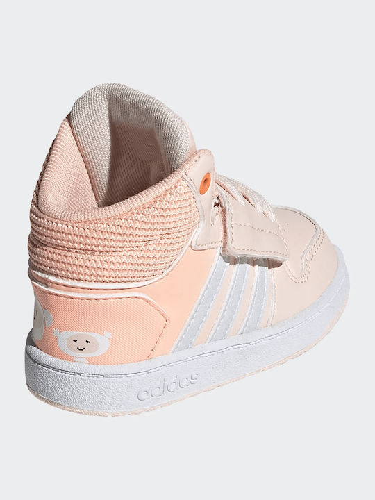Hoops Mid 2.0 I Αθλητικά Παιδικά Παπούτσια Μπάσκετ με Σκρατς Pink Tint / Cloud White / Light Flash Orange