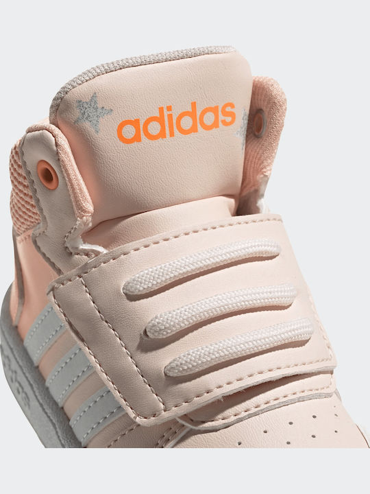 Hoops Mid 2.0 I Αθλητικά Παιδικά Παπούτσια Μπάσκετ με Σκρατς Pink Tint / Cloud White / Light Flash Orange