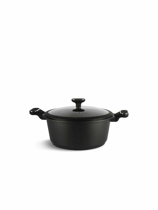 Edenberg Cookware Set of Aluminum with Stone Coating Black 10pcs