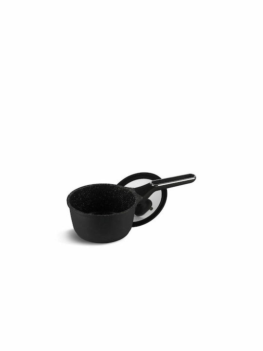 Edenberg Cookware Set of Aluminum with Stone Coating Black 10pcs