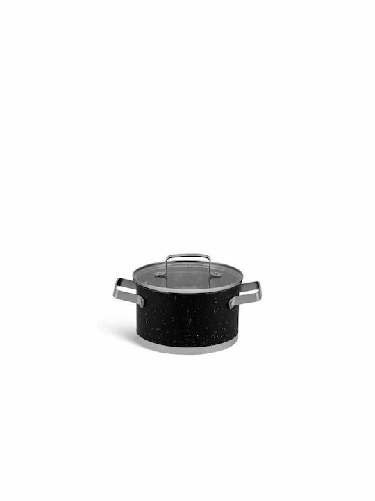 Edenberg Set de vase de gătit din aluminiu Negru cu strat antiaderent 12buc