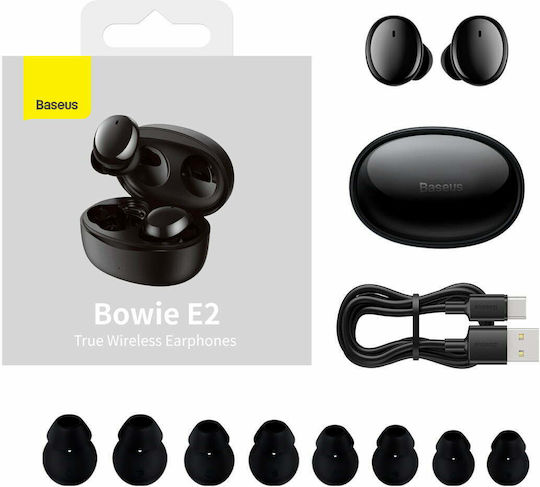 Baseus Bowie E2 In-ear Bluetooth Handsfree Earphones with Charging Case Black
