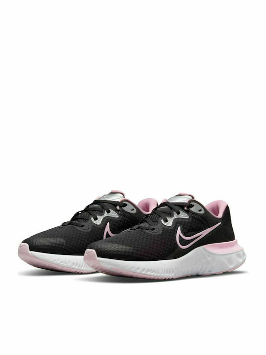 Renew Run 2 Αθλητικά Παιδικά Παπούτσια Running με Κορδόνια Μαύρα